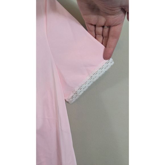 Pink Vintage Deena Nylon Night Shirt Flower Power 60s - Picture 11 of 16
